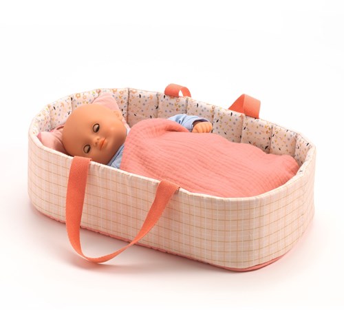Djeco accessories bassinet Pink Lines doll bed cotton-2