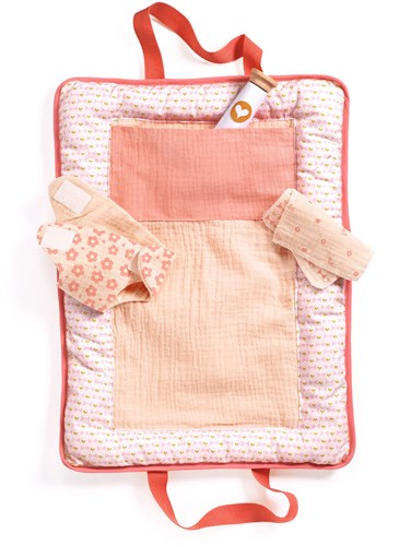 Djeco accessories changing bag Pink Peak doll toy