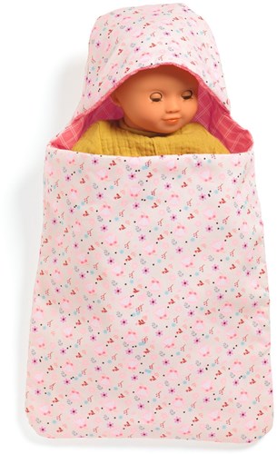 Djeco accessories baby nest flowers - doll sleeping bag cotton-2