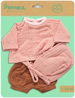 Djeco doll clothing Peach - cotton outfit for baby dolls-3