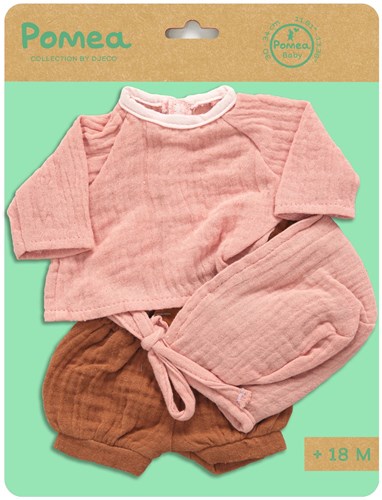Djeco doll clothing Peach - cotton outfit for baby dolls-3