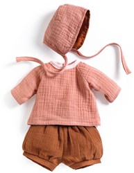 Djeco doll clothing Peach - cotton outfit for baby dolls