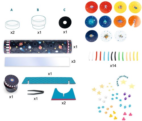 Djeco craft set Space Immersion - creative kaleidoscope kit-2