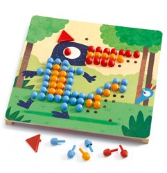 Djeco mosaic game Mosaïco rigolo - educational toy FSC
