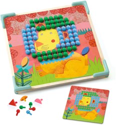 Djeco educational toy Mosaïco animo mosaic game FSC MIX