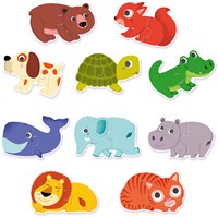 Djeco animal puzzle duo - educational FSC cardboard toy-2