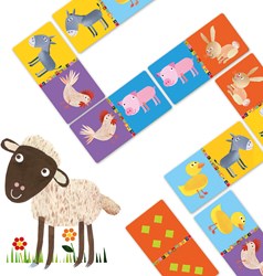 Djeco educational game domino farm - FSC MIX cardboard