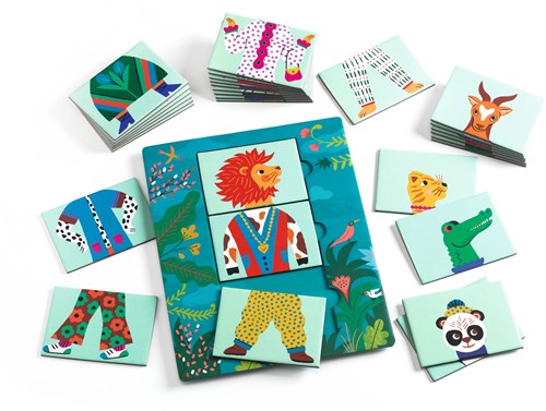 Djeco Mix & Match Modanimo animal puzzle toy