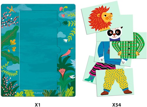 Djeco Mix & Match Modanimo animal puzzle toy-3