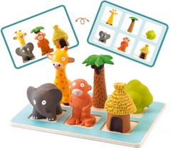 Djeco educational game Eduludo Spacio - FSC wooden logic game for kids