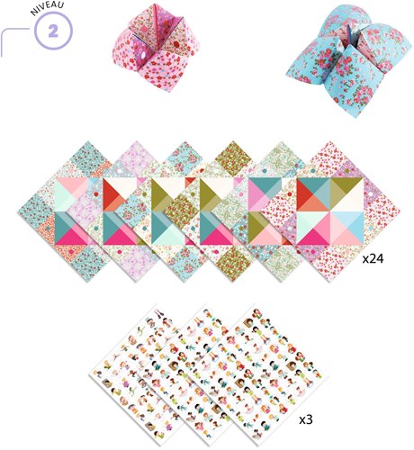 Djeco origami toy - Fortune Tellers flowers FSC paper-2