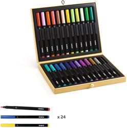 Djeco colouring First brush pens box - creative marker set for kids