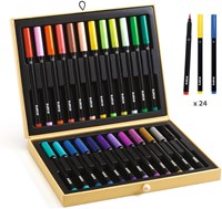 Djeco colouring First brush pens box - creative marker set for kids-2