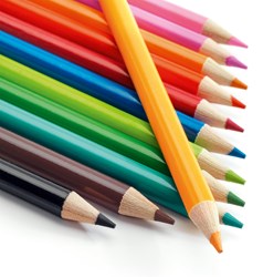 Djeco watercolour pencils 12 pieces - colouring set FSC wood