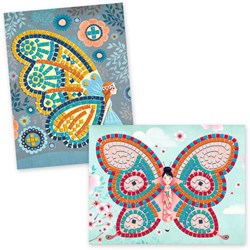 Djeco mosaic craft set butterflies - creative collage for kids