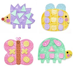 Djeco finger paint set for kids - magical small shapes