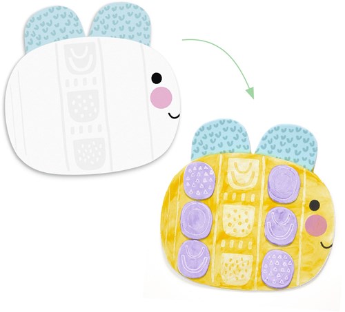 Djeco finger paint set for kids - magical small shapes-2