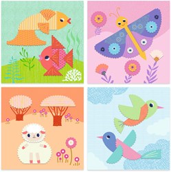 Djeco craft set paper cutting - creative stickers for kids