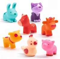 Djeco farm animals Troopa colorful play figure plastic