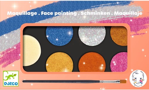 Djeco make-up palette - metallic colours for kids - 6 colours-3