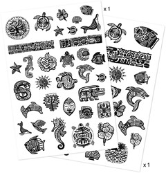 Djeco body art tattoo Polynesia - temporary tattoos for kids