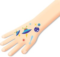 Djeco tattoo Space Oddity - temporary tattoos glow-in-the-dark-2