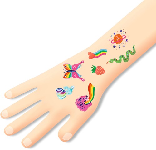 Djeco tattoo Rainbow - temporary tattoos for kids FSC MIX-2