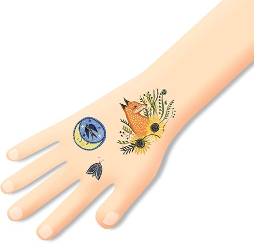 Djeco body art tattoo Reflets de nuit - temporary tattoos for kids-2