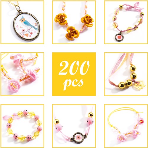 Djeco beads and jewelry flowers - creative craft toy for kids-2