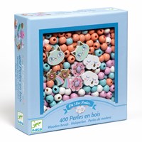 Djeco wooden beads Rainbow jewelry craft set for kids-3
