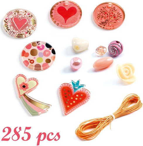 Djeco beads & jewelry Hearts - creative bead set for kids