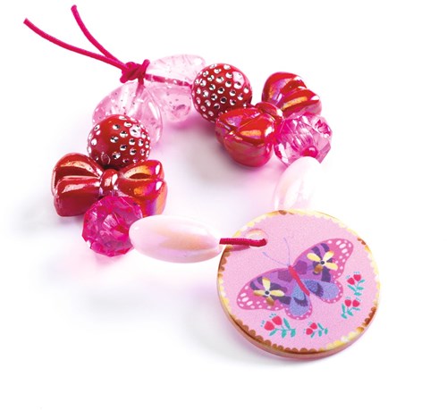 Djeco beads Butterflies jewelry craft set for kids-3