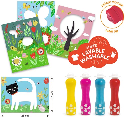 Djeco painting Small Dots creative coloring set for toddlers-3
