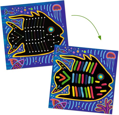 Djeco craft set super soft - creative threading art for kids-2