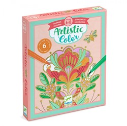Djeco Artistic Color Bloemen Kleurplaten incl. 6 stiften