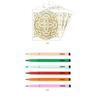 Djeco Artistic Color Bloemen Kleurplaten incl. 6 stiften-3