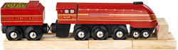 BigJigs wooden steam locomotive train - Duchess of Hamilton replica