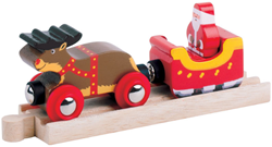 Bigjigs Santa Sleigh with Reindeer (4)