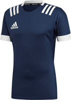 Adidas rugby shirt sports shirt XL navy white - 3-Stripes men