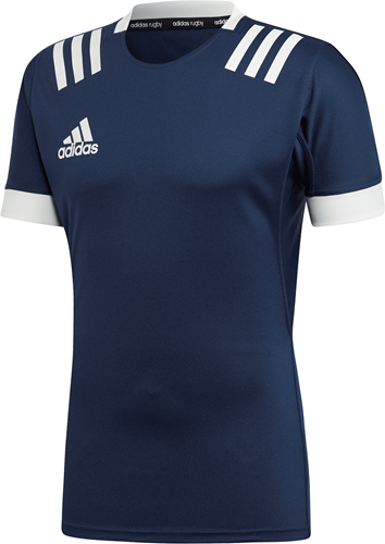 Adidas rugby shirt sports shirt XL navy white - 3-Stripes men
