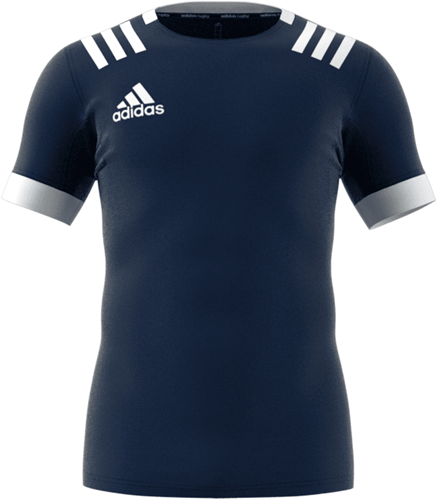 Adidas rugby shirt sports shirt XL navy white - 3-Stripes men-3