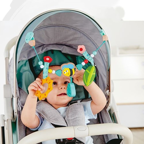 Hape bumblebee pram chain baby toy colourful-3