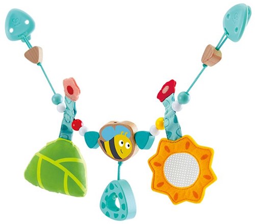 Hape bumblebee pram chain baby toy colourful-2