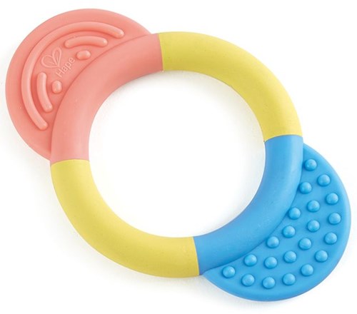 Hape teether ring baby - rice-based, safe and colorful teething toy-2