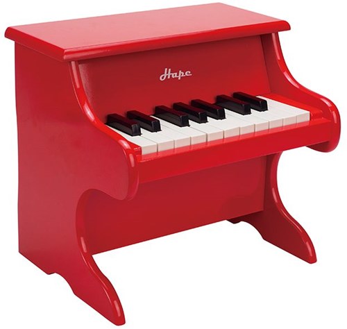 Hape piano toy instrument red - wooden kids piano-2