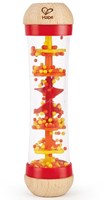 Hape Beaded Rainmaker - Red sensory musical toy-2