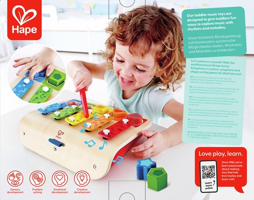 Hape Xylophone shape sorter wooden musical toy for children-3