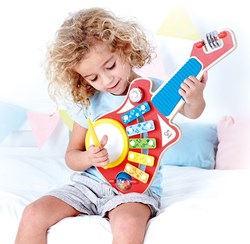 Hape musical instrument 6-in-1 wooden toy guitar for kids