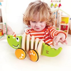 Hape Pull Along Crocodile wooden toy for toddlers