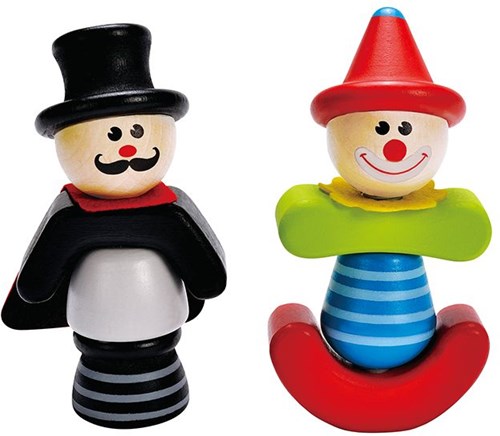 Hape wooden stacking circus figures - colourful sustainable toy 10-piece-2